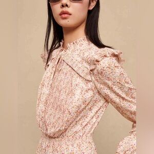 Maje Lipletto Peasant Blouse